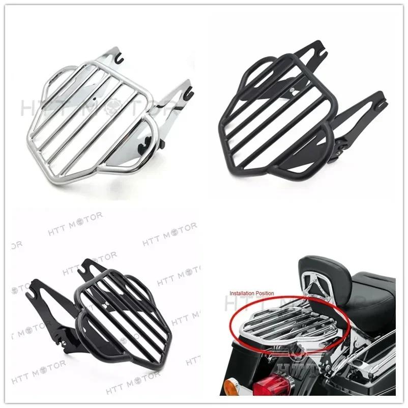Motorcycle King Abnehmbarer Gepäckträger für 2009-2017 Harley Davidson Road King/Street Glide Mattschwarz Glänzend
