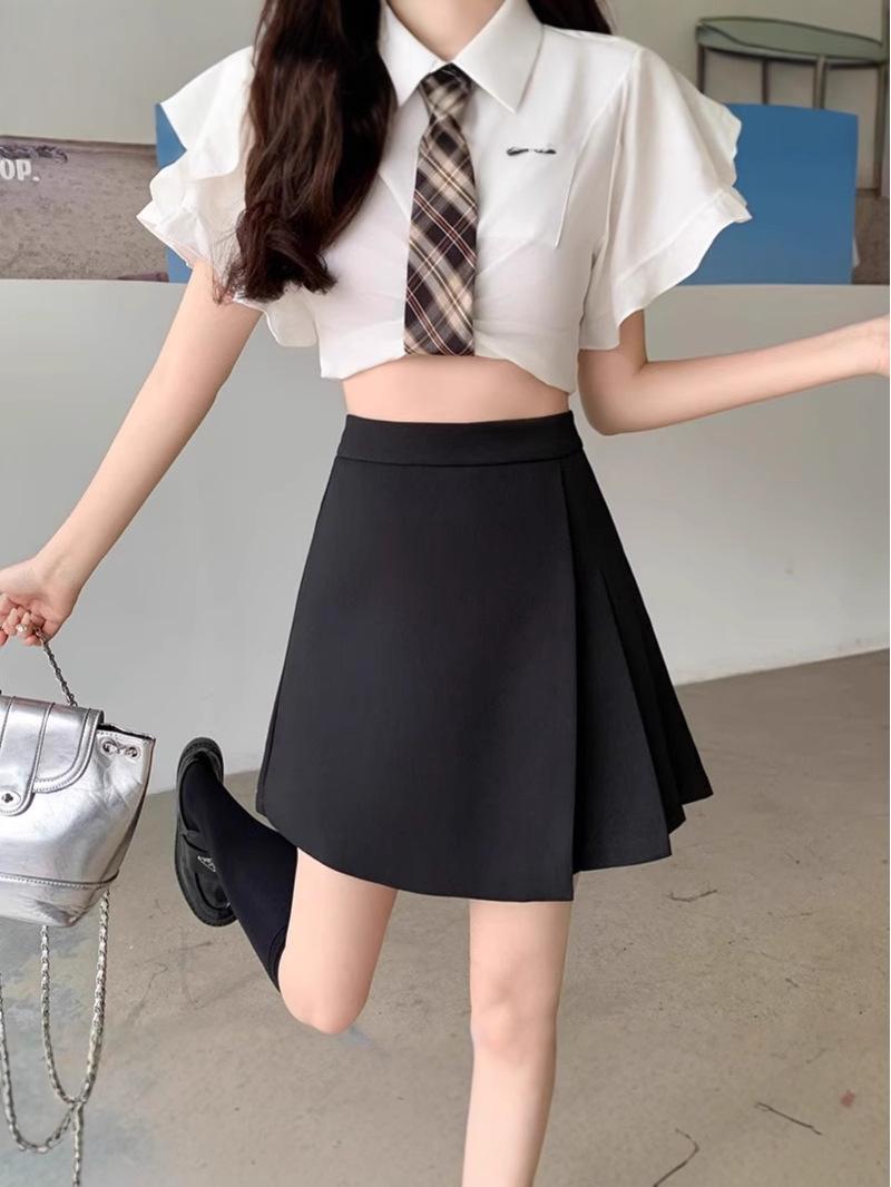 

Приталенное А-силуэтное корейское весеннее платье - Трендовый стиль 2025 года для женщин и студенток M