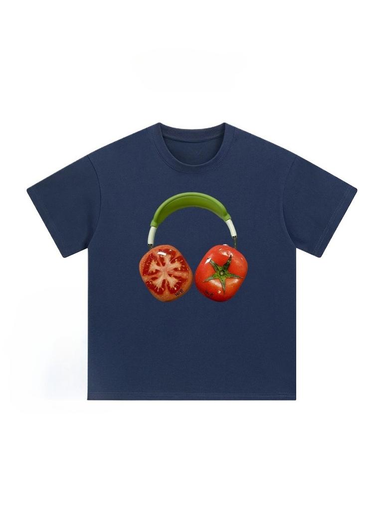 2026 VårSommar Drew Amerikanskstil Tomat Hörlurar Passar Bra till T-shirts i Ren Bomull Med En Instagram-stil