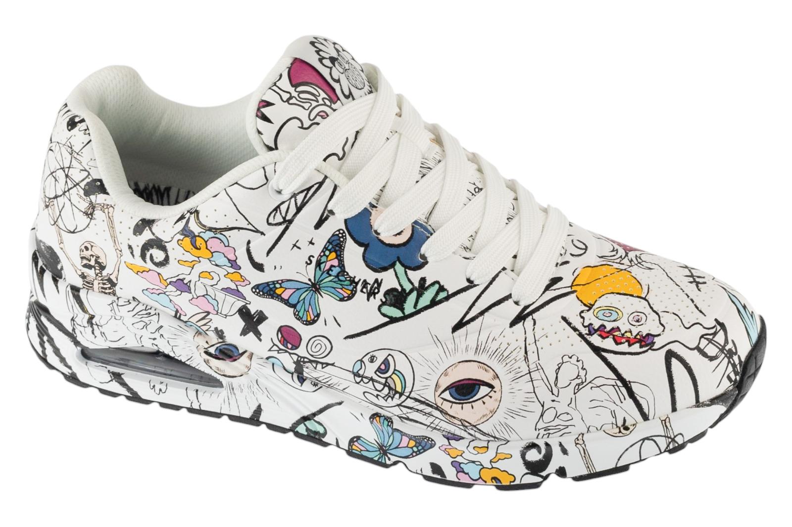 Skechers Uno - Process Sketch, Herren weiße Sneaker 42,5 weiß