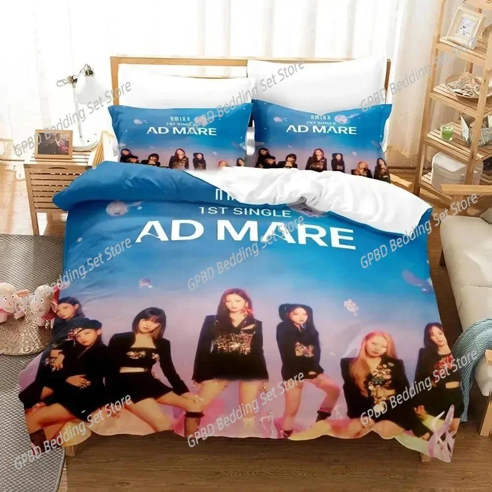 3D Print Kpop Nmixx Comfortable Duvet Quilt Cover Pillowcase Bedding Set Children Bedroom Decoration Home Textile