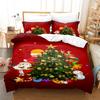 Christmas Printing Three-Piece 3D Digital Printing Quilt Cover Bedding Kit Factory