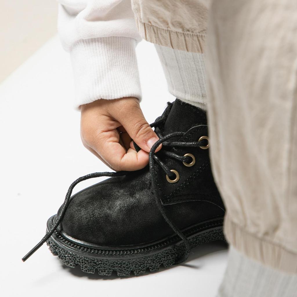 Mode retro kurze stiefel herbst und winter neue kinder schuhe jungen kurze stiefel vielseitig Britischen stil leder stiefel