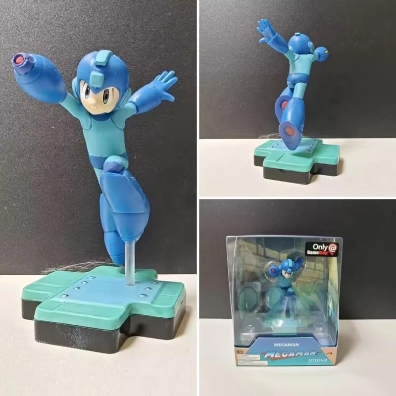 Anime Games Rockman Figures Mega Man Desktop Ornament Model Computer Case Decoration Boy Toy Collectible Festival Gift