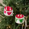 Christmas Drum and Gong Tree Ornaments with Foam Decorations