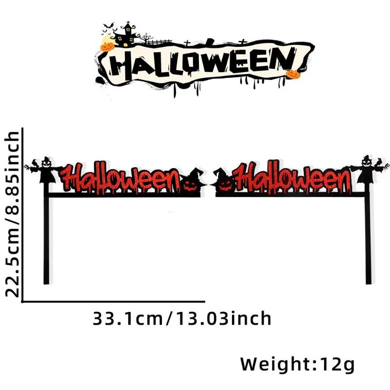 Halloween Door Frame Decoration,Bats,Pumpkins,Spider Webs,Door and Window Corner Stickers, Halloween Home Decoration