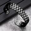 Adjustable Open Cuff Magnet Bracelet for Men fashionable Alloy Bangles men's trendy and cool personalized bracelet Jewelry Gifts