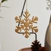 Shesay Embossed Tin Snowflake Nordic Christmas Tree Snowflake Display Large Silver Ornament, Ornament, (7.4cm Tall),