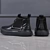 Fashion Designer Cow Leather Ankle Boots for Men Autumn Winter Soft-soled Casual High Top Shoes Men Fashion Platform Chelsea Boots Male