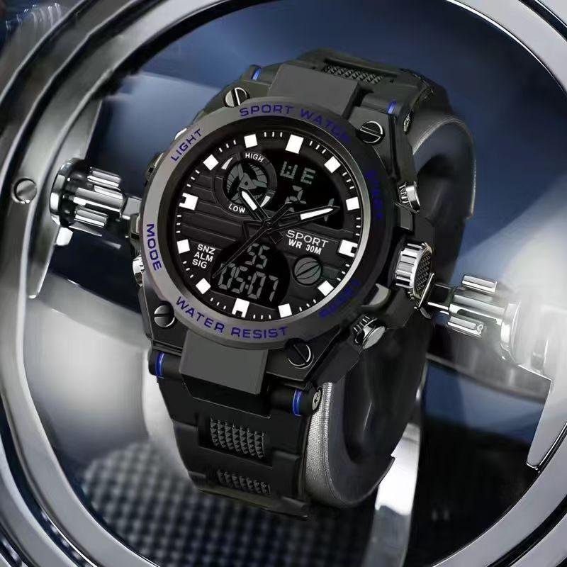 Heart of Steel Watch Men's 2024 Sports Multifunctional Waterproof Double Display Electronic Watch Men's
