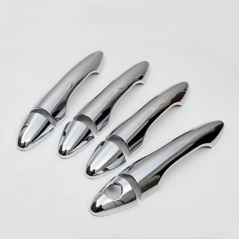Car Decoration Door Handle Cover For Hyundai IX35 Tucson 2009 2010 2011 2012 2013 2014  New Chrome Car Trim Sticker Styling