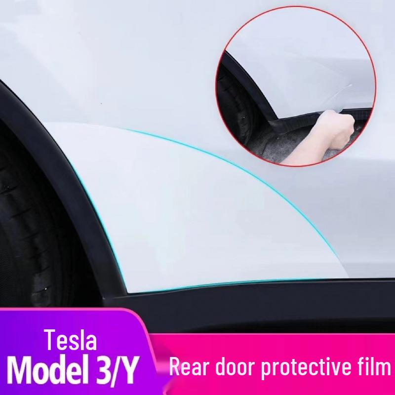 Tesla Model 3/Y Rear Door TPU Protection Film (Triangle Paint Surface)