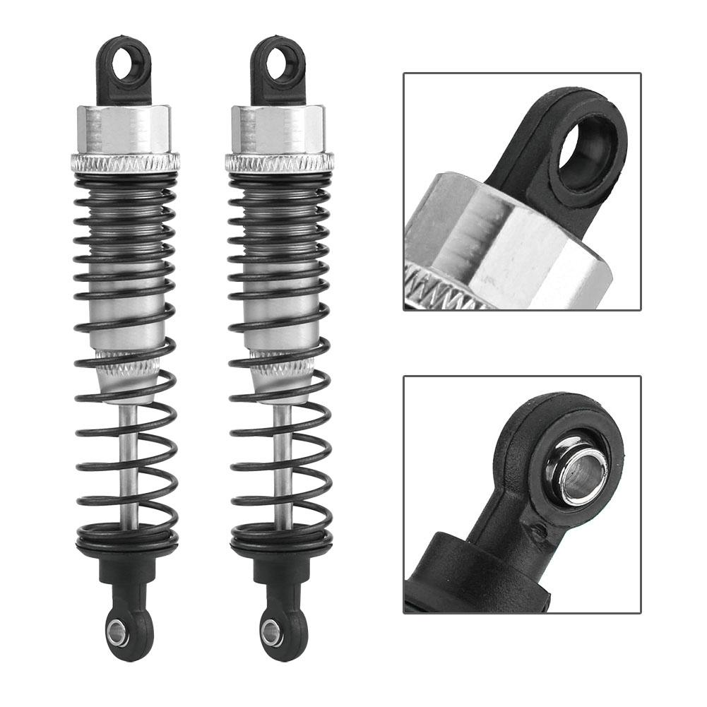 2pcs RC Car Rear Shock Absorber for HIMOTO E10MTL E10MT E10BP 1 10 Car (Silver)