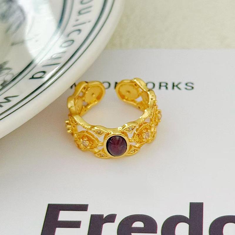 Italian Medieval Vintage Brushed Open Ring Niche High-End Exquisite Retro Personalized Ring