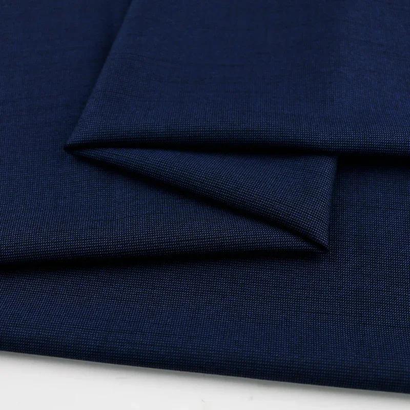 100x150cm Dark Patterned Thin Anti-wrinkle Suit Fabric for Clothes Vest Trousers Sewing Checkered Striped Cloth Black Blue