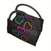 Love Heart Insulated Lunch Bag - Reusable, Portable Cooler for School, Office, Picnics & Beach Hikes - Durable Polyester