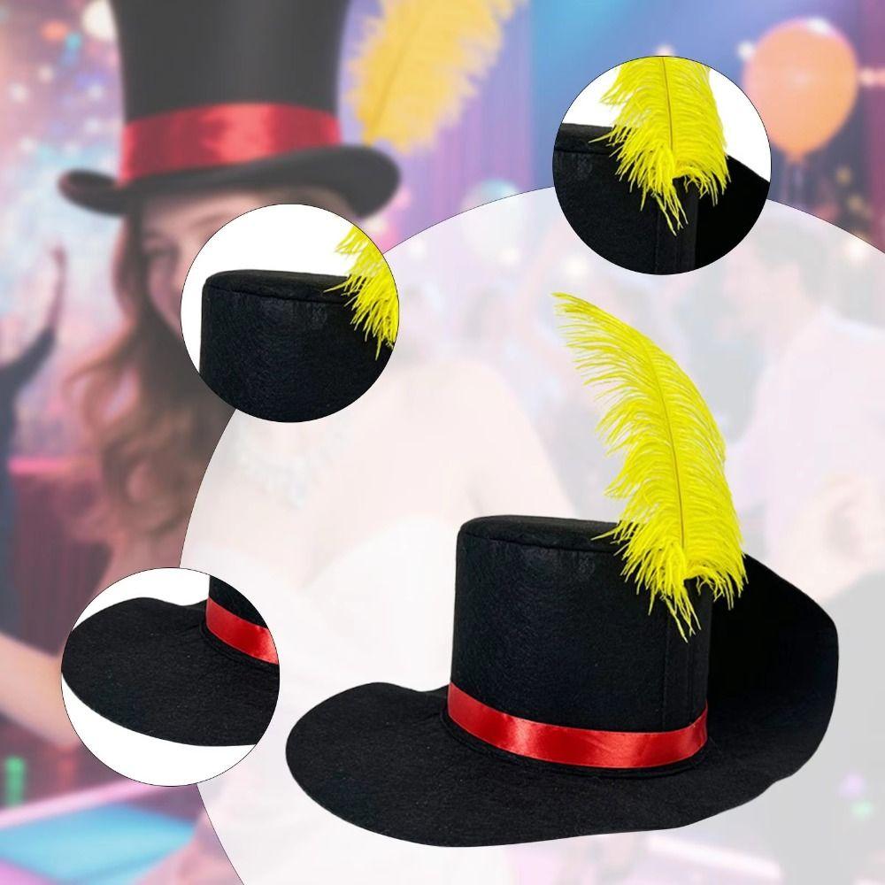 Vintage Design Snowman Costume Hat Festival Themed Cosplay Felt Cap  Stage Performances