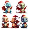 Neues Weihnachtsdrachenbaby 2D Acryl Cartoon Dinosaurier Ornament Niedliche Dekoration Anhänger Weihnachtsauto G1G6