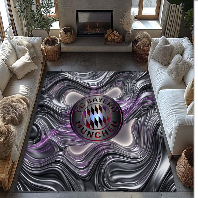 Bayern Munich Printed Flannel Area Rug Non Slip Soft Polyester Floor Carpet Indoor Decor Mat for Bedroom Living Room Sofa Game Room Home Decoration