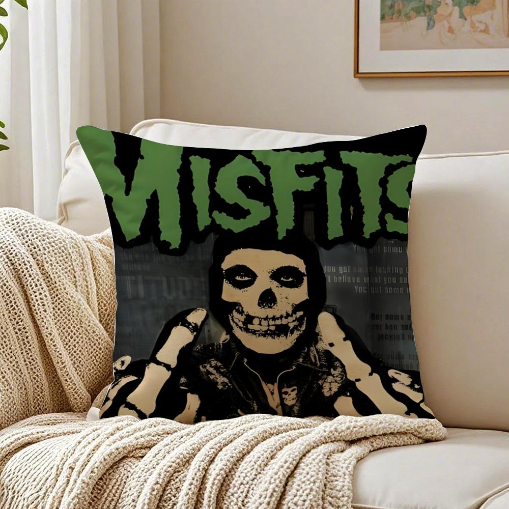 Band Punk T-The M-Misfits Cushion Cover Pillowcase Anti-Dustmite Living Room Sofa Decor Cushion Room