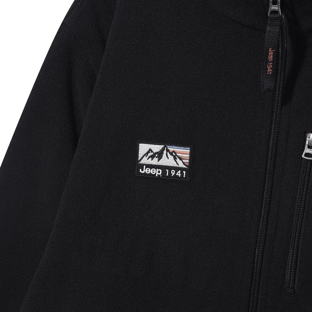 Jeep 2Way Retro Mountain 1941 Fleece Zip-Up (Jr5Tzu191Bk)