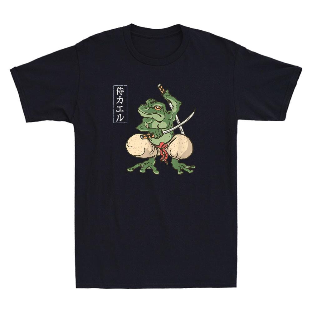 Japanese Frog Funny Frog Warrior Meme Gift Vintage Men s Short Sleeve T-Shirt S
