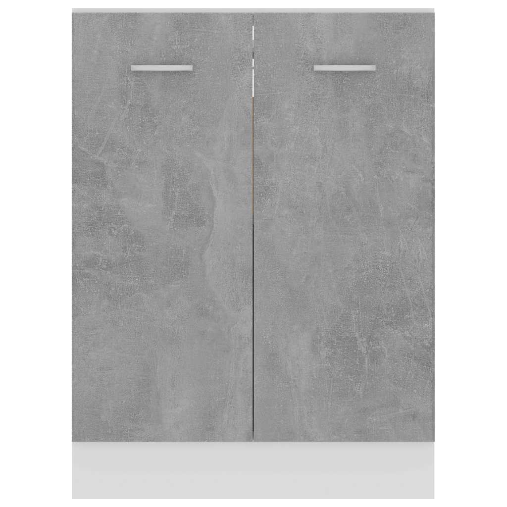 vidaXL Unterschrank Lyon Betongrau 60x46x81,5 cm Holzwerkstoff