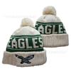 Winter Knit Beanie Team Sports Fans - Warm Wool Blend Cap Eagles 2025 One Size No Brim