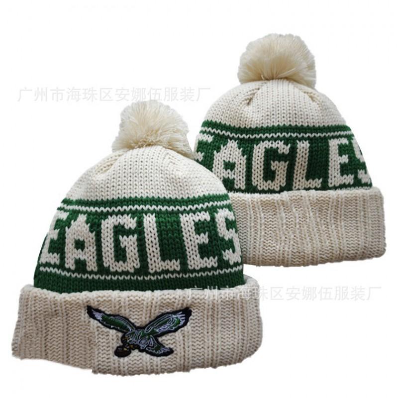 Winter Knit Beanie Team Sports Fans - Warm Wool Blend Cap Eagles 2025 One Size No Brim