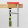 Adjustable Guide Rail Clamps with Plastic Handle Screw Action Arm Clamp for Woodworking Table Track Sawing Rails