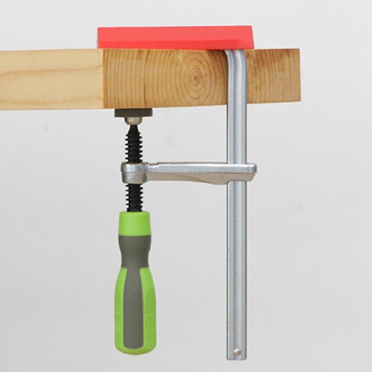 Adjustable Guide Rail Clamps with Plastic Handle Screw Action Arm Clamp for Woodworking Table Track Sawing Rails