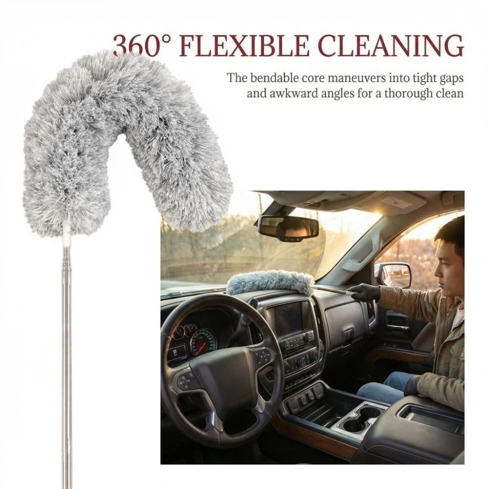Durable Extendable Duster Washable Fiber Dust Brush Bendable Static Adsorption Cleaning Duster Ceiling Clean