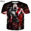 Fashion Couple Wear Game T-shirt Men Women 3D Print Kratos God of War Short Sleeve Streetwear Harajuku T Shirt Tops
