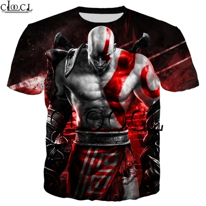 

Fashion Couple Wear Game T-shirt Men Women 3D Print Kratos God of War Short Sleeve Streetwear Harajuku T Shirt Tops S