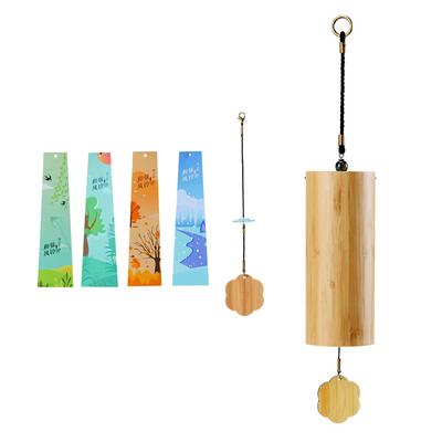Hluru Windbell Bamboo Wind Chime 8 Tone Rods Windchimes Zen Meditation Craft Home Garden Patio Hanging Ornaments C G Am Dm Chord