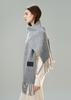 ELLE Knitted Scarf Women's Autumn and Winter Outdoor Warm and Fashionable Large Tassel Versatile Thick Woolen Neck New Style