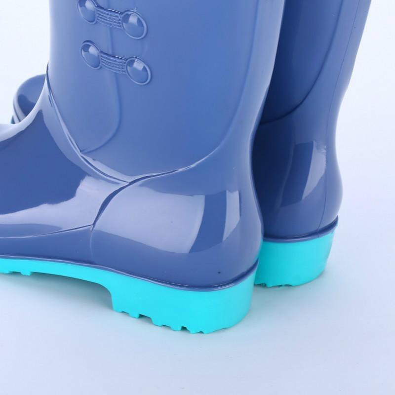 Fashion Miaoguan Women's Mid Calf Rain Boots Galoshes Rubber Water Booties Short Waterproof Garden Shoes Women Anti-slip Water Shoe 2024