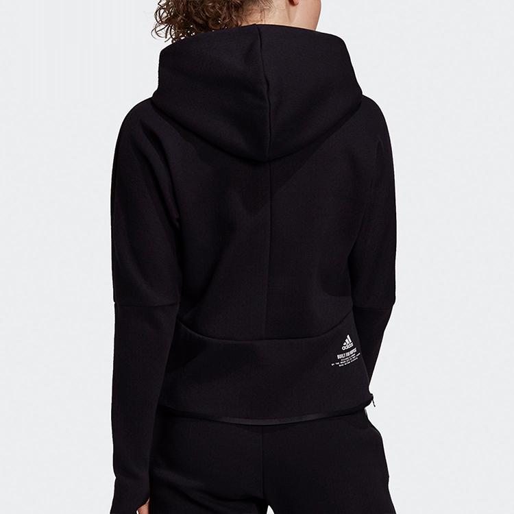 Adidas ZNE Hoodie with Drop Shoulders Women Jackets Black GM3275