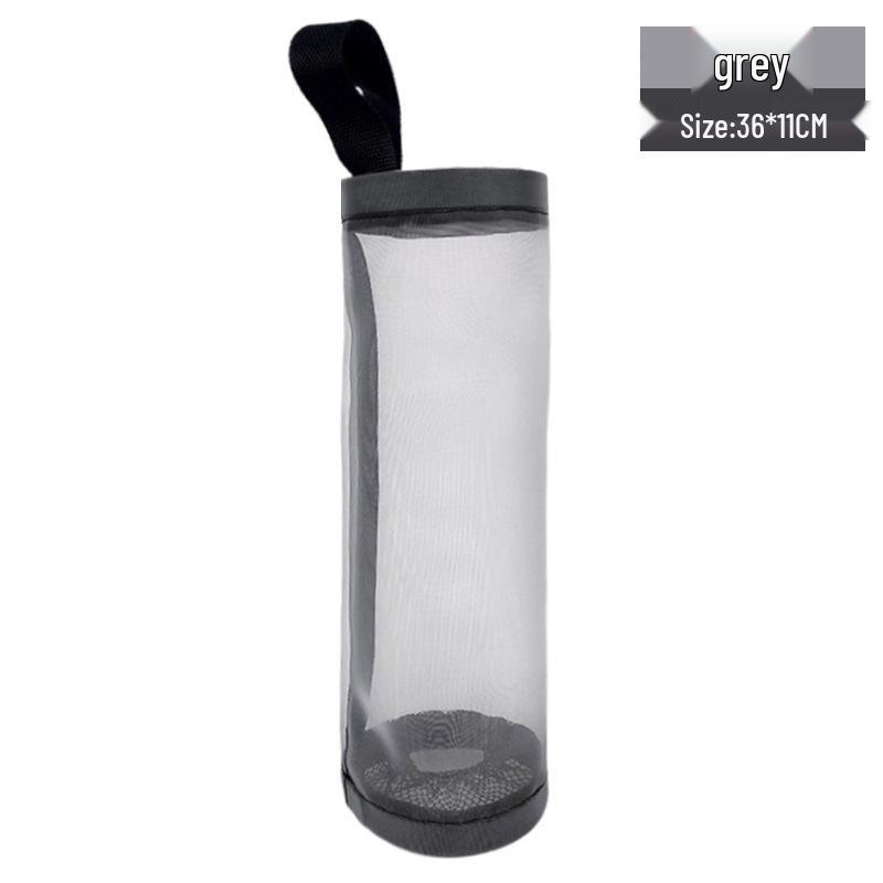 

Хранение мусорных пакетов и настенный кухонный сетчатый карман на кулиске для бытовых бахил Small 30.5*11.5cm without hook серый