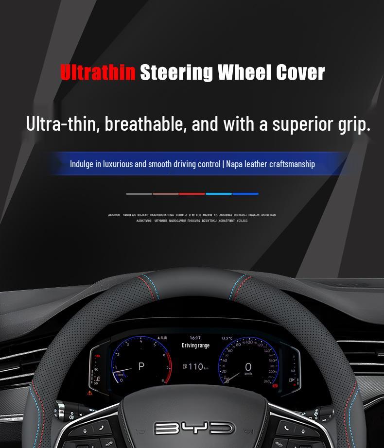 2023 BYD Yuan Plus Dolphin Yuan Pro Nappa Leather Steering Wheel Cover