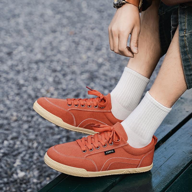 Retro Black Men Casual Shoes Mens Canvas Fashion Flats Brand Driving Sneakers Trendy Original Vulcanized Luxury Male Skate Shoes