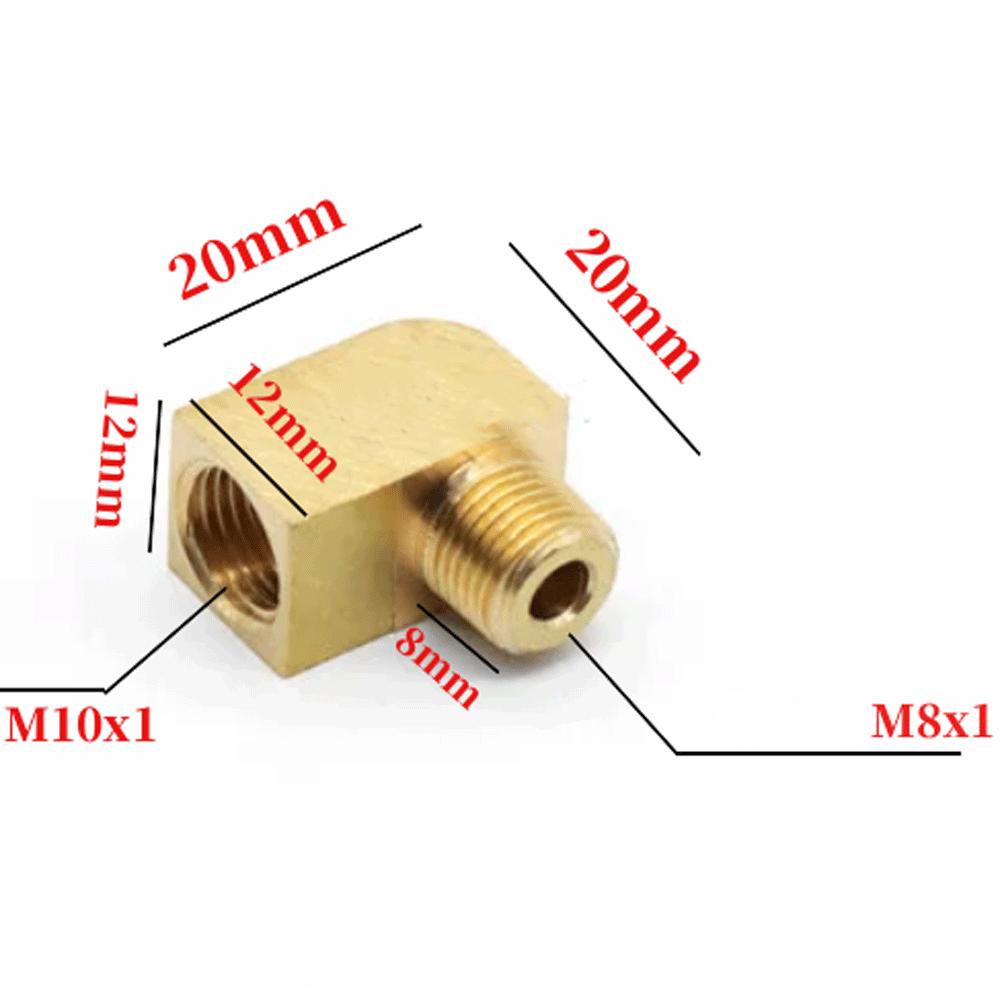 M6 M8 M10 1/8" BSP Male Female Elbow 90 Degree Block Brass Pipe Fitting Connector For Compreesion Fitting Oil Lubrication