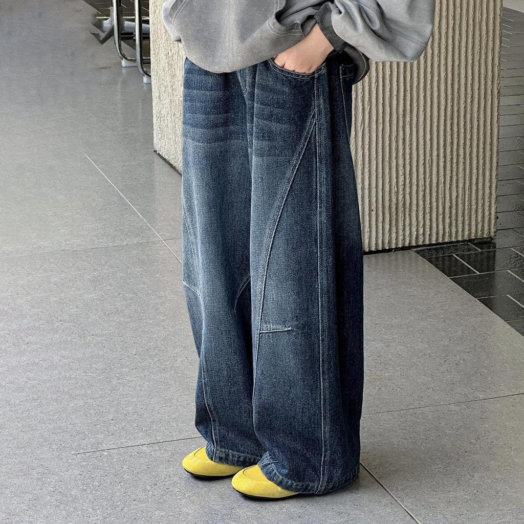 Jeans a gamba dritta da ragazzo - Collezione Primavera & Autunno 2026, Pantaloni lunghi casual per ragazzi più grandi