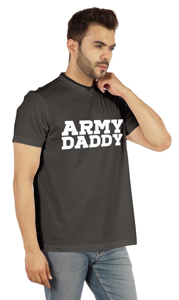 Inkmeso Men  s Tshirt For Military Pride Dad Graphic Quote   Army Daddy   Tee Cotton Jersey
