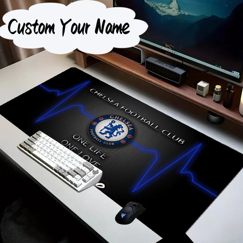 Custom Name Mouse Pad Chelsea Football Club Crest Mouse Pad, Gaming Mouse Pad, Keyboard Pad, Desk Decor for Computer Notebook Fan Birthday Gift