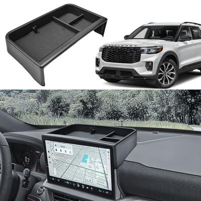 Organisateur de Console Centrale et de Tableau de Bord pour Ford Explorer 2025-2026 Écran 13,2 Pouces Plateau Derrière l'Écran Porte-Téléphone Accessoires