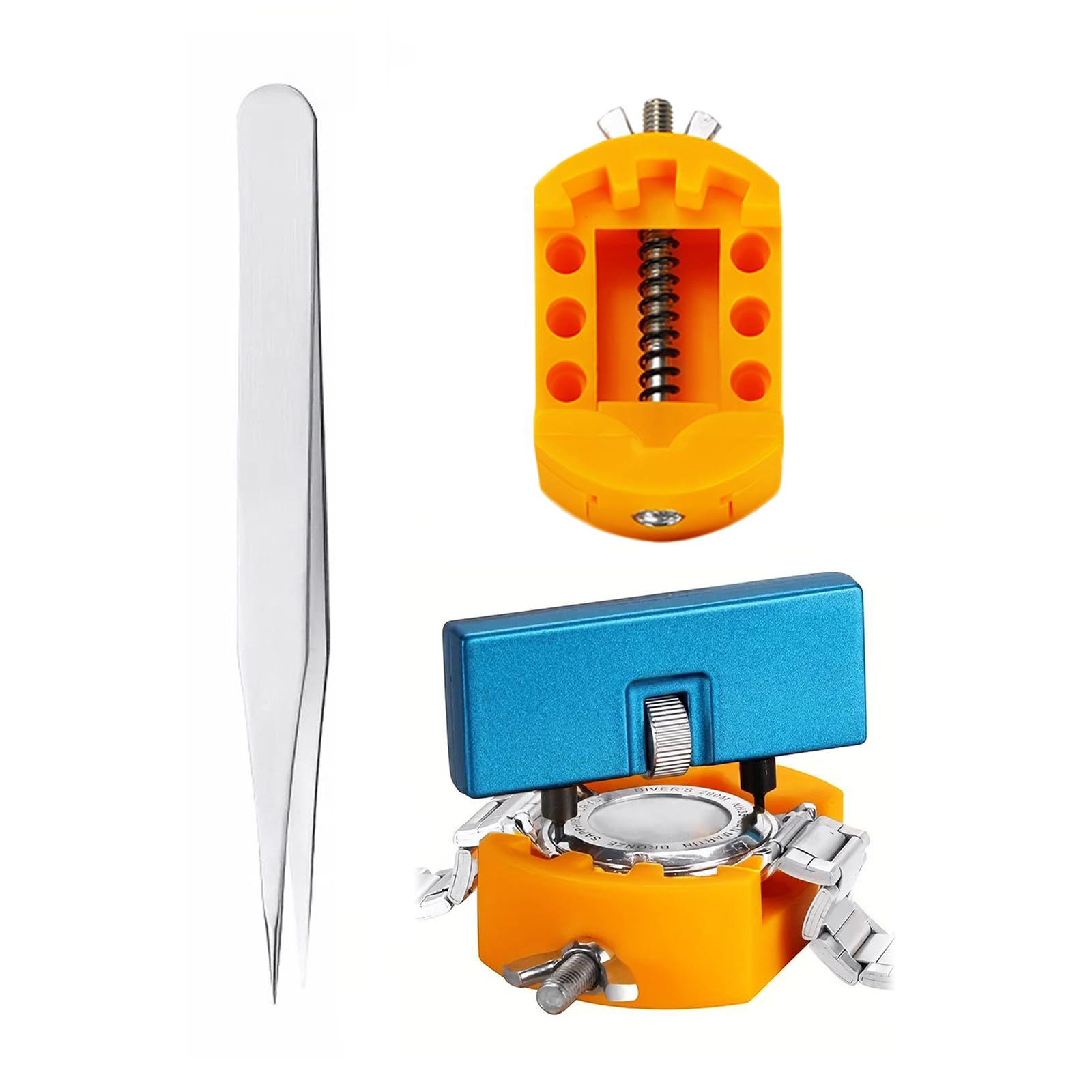 

Samcos Ремонт часов Батарейка Задняя крышка Поддержка часов Задняя крышка Набор инструментов для снятия, Замена, Открывалка, Пинцет, Ремонт, Двухточечная открывалка, Ремонт,