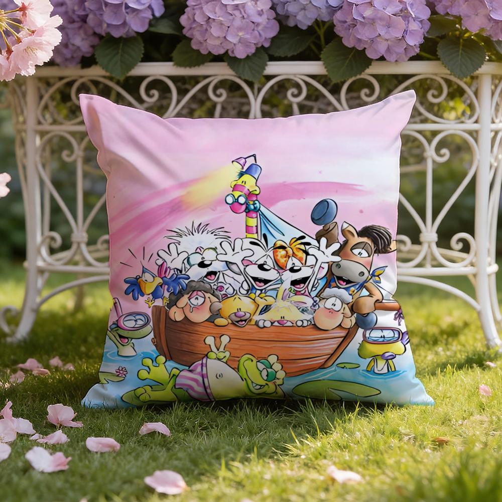 Cartoon D-Diddl Kissenbezug Home & Auto Doppelszenen Kissenbezug: Wendbar für Premium-Komfort 30cmx30cm