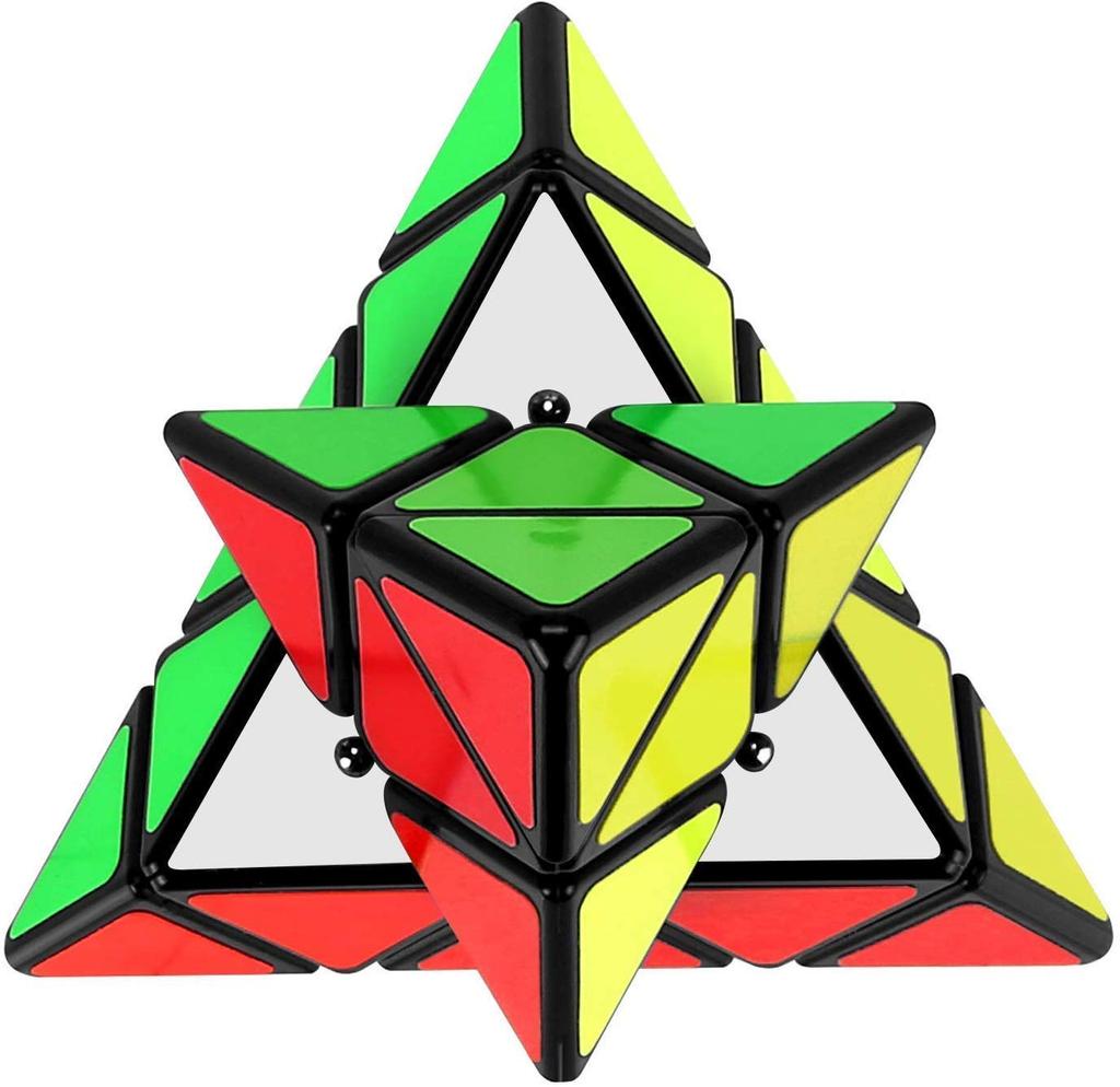 FAVNIC Trojboká kostka Magická věž Magická kostka Roztomilá Magická 3x3x3 Soutěž 3D puzzle Vzdělávací hračka Klasická (Edice MagicTower)