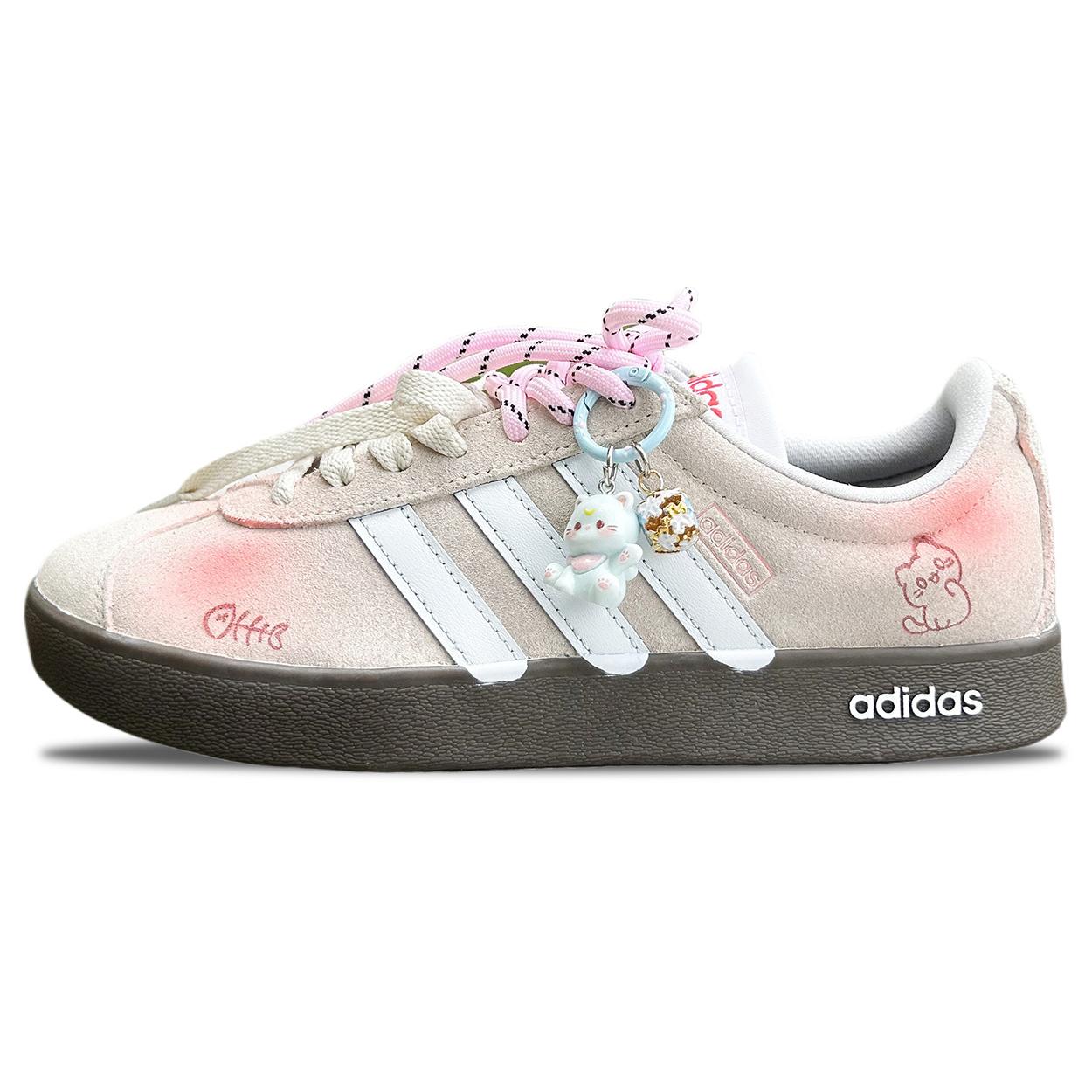 

Adidas VL COURT 2.0 Abrasion Resistant Breathable Low top Skateboard Shoes Unisex Light Yellow HQ1802(Team1248- ) 39⅓